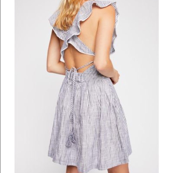 Free People Grey Heartlines Mini Dress - Picture 4 of 8